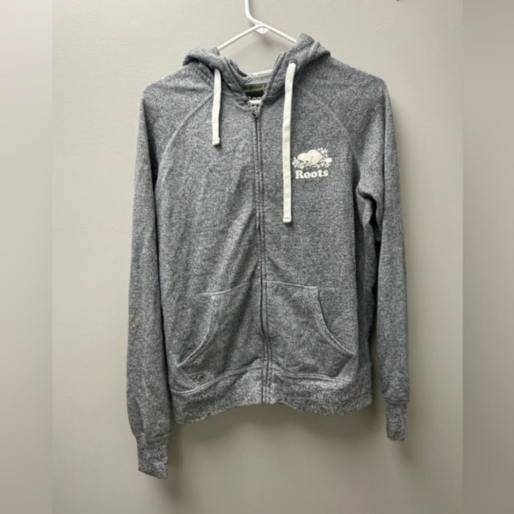 Roots Women’s Original Salt & Pepper Grey Full Zip Hoodie
